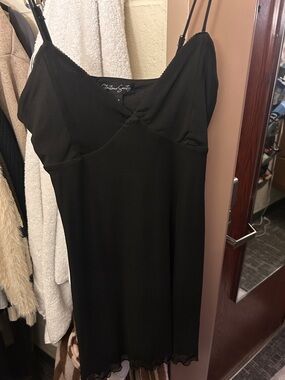 Streetwear Society Black Slip Mini Dress